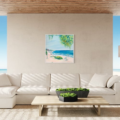Image of At Playa de La Luna again 30" x 30" painting