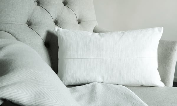 Image of Pleated Cotton/Linen Rectangular Cushion