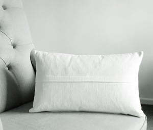 Image of Pleated Cotton/Linen Rectangular Cushion