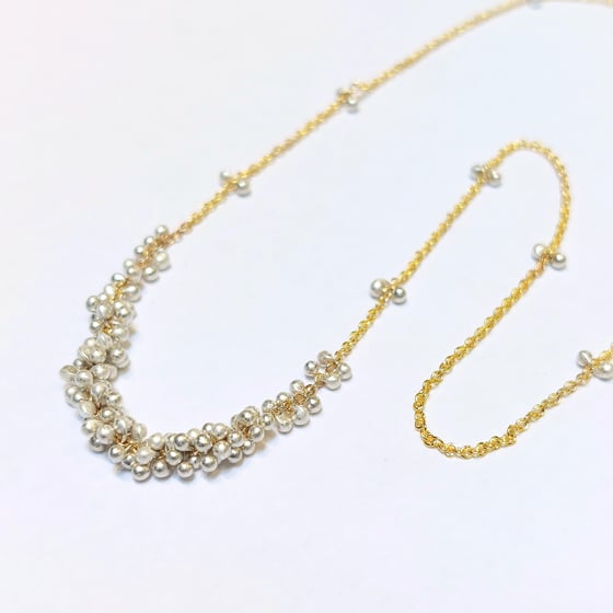 Image of Gold and Sterling Caviar Necklace