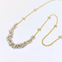 Image 1 of Gold and Sterling Caviar Necklace