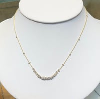 Image 3 of Gold and Sterling Caviar Necklace