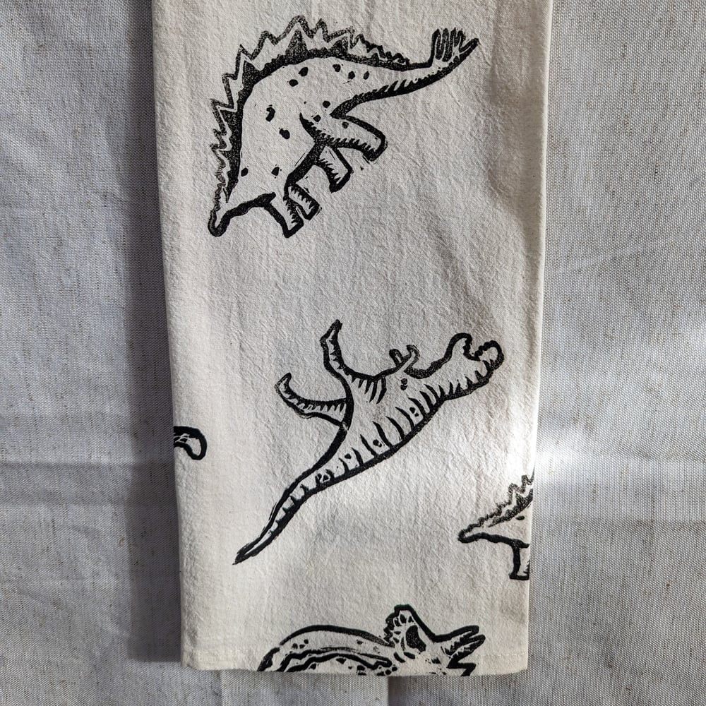 Dinosaur Kitchen Towel - Made to Order