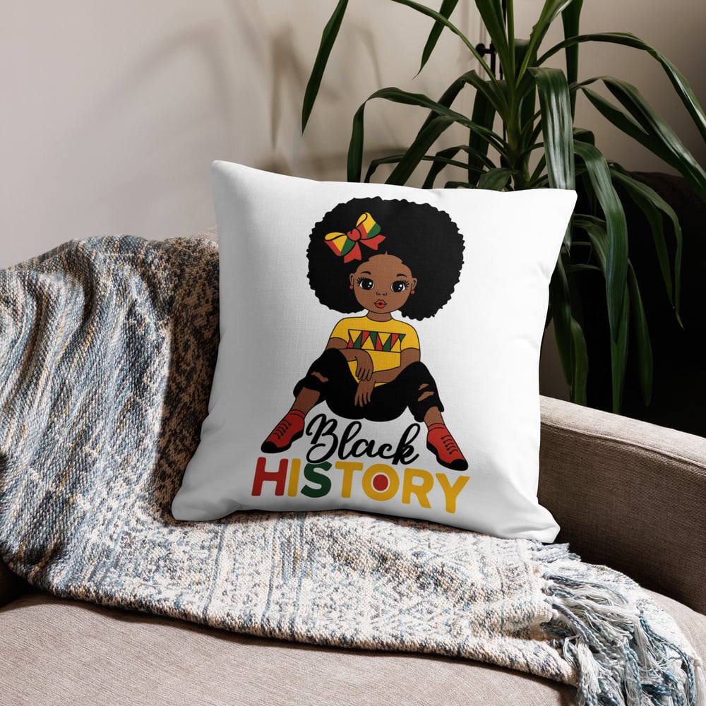 Image of Black History Girl Premium Pillow