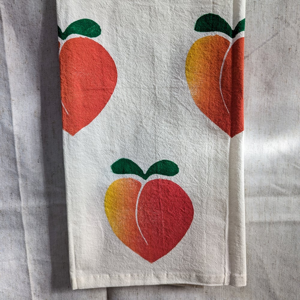 Peach Tea Towel - Made to Order