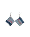 LOVE AMOR Denim Earrings