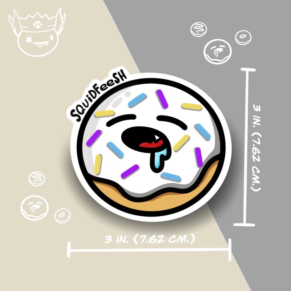 Image of White Sprinkled Donut