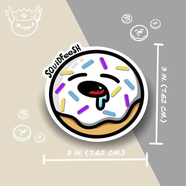 Image of White Sprinkled Donut