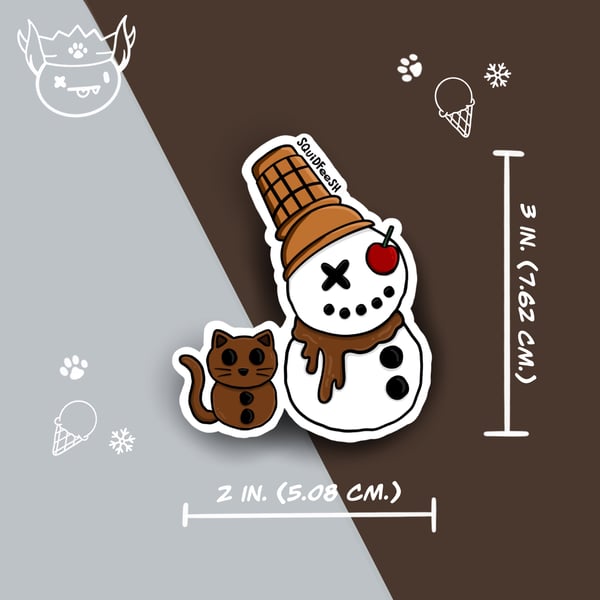 Image of Snowman & Cat