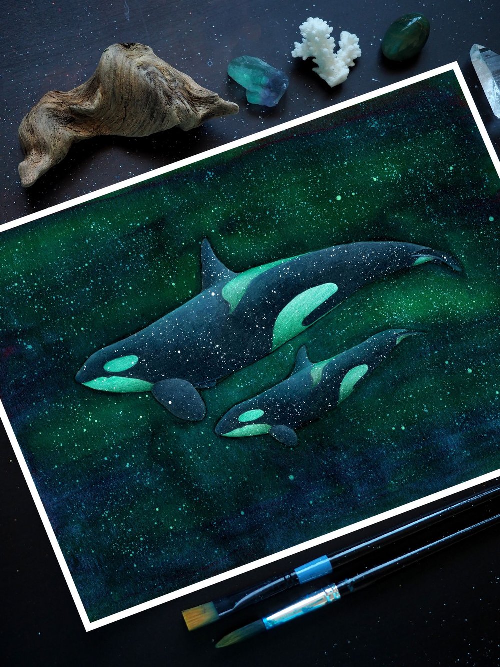 Image of Through a Storm of Emerald Mother's Day Special 2023 Orca Fine Art Print 