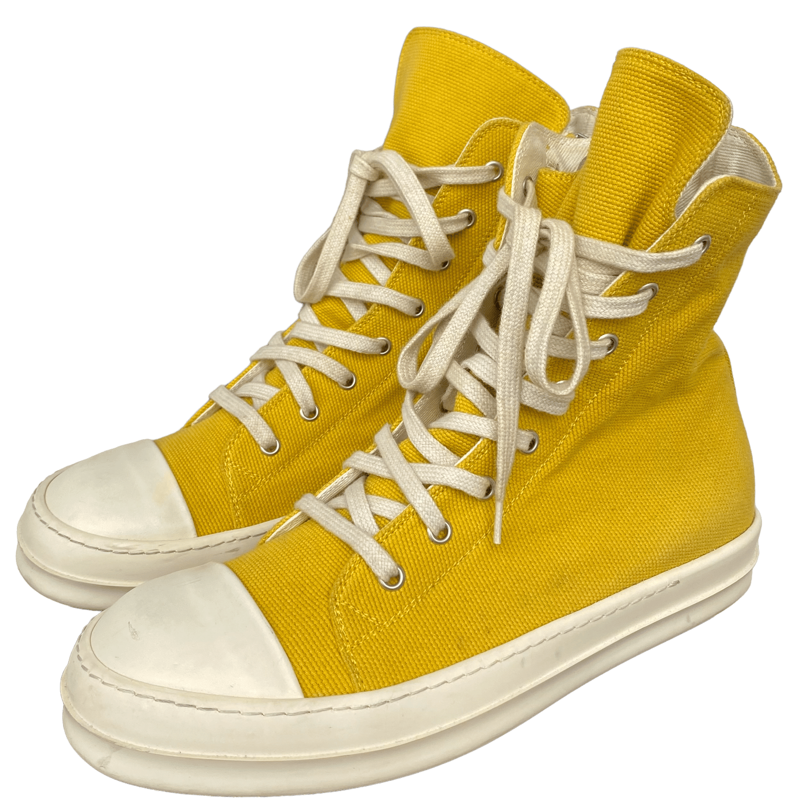 Rick Owens DRKSHDW Yellow Canvas Ramones (41) | neverlandsupply