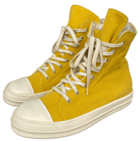 Image 4 of Rick Owens DRKSHDW Yellow Canvas Ramones (41)