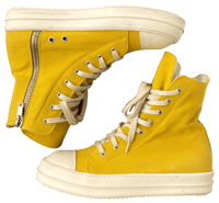 Image 2 of Rick Owens DRKSHDW Yellow Canvas Ramones (41)
