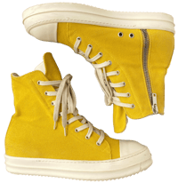 Image 1 of Rick Owens DRKSHDW Yellow Canvas Ramones (41)