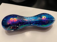 Image 3 of 5 Inch Freezable Glitter Glass Pipe, Glycerin Filled Glass Pipe 