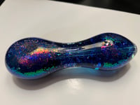 Image 4 of 5 Inch Freezable Glitter Glass Pipe, Glycerin Filled Glass Pipe 