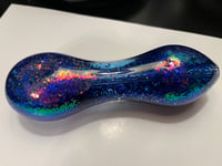 Image 5 of 5 Inch Freezable Glitter Glass Pipe, Glycerin Filled Glass Pipe 