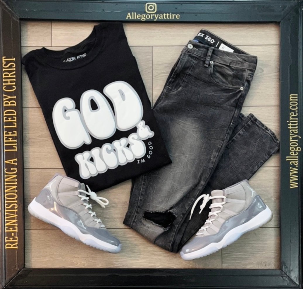 Image of God and Kicks Black shirt