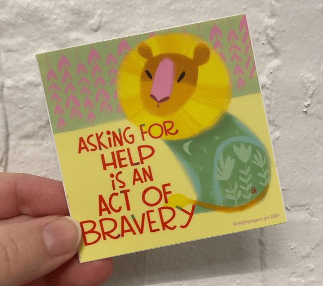 Soft touch vinyl sticker: Act of bravery 