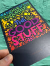 Give yourself the good stuff 4x6 soft glitter postcard