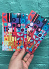 "Evens & Odds" Quilt Notecard/Postcard (singles & sets) in gloss & linen options