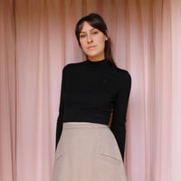 Image 3 of Phuncle Cropped Merino Turtleneck - Liquorice