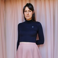 Image 1 of Phuncle Cropped Merino Turtleneck - Midnight