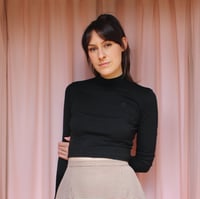 Image 1 of Phuncle Cropped Merino Turtleneck - Liquorice