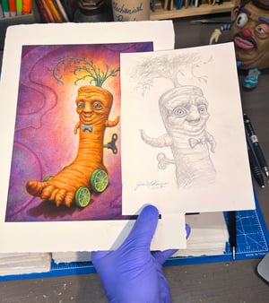 Image of "Carrot Foot" Giclee Print Signed - Limited Edition of 100