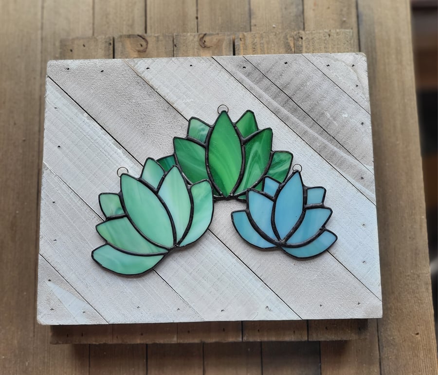 Image of Succulent set-stained glass