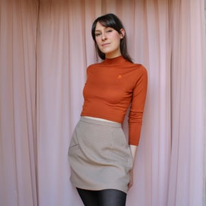 Image of Phuncle Cropped Merino Turtleneck - Paprika