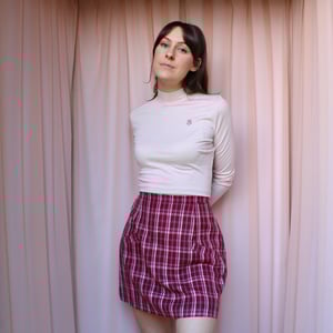 Image of Phuncle Cropped Merino Turtleneck - Shell Pink