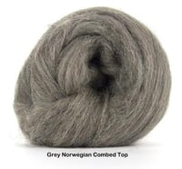 Image 1 of Gray Norwegian Combed Top 4 ounces