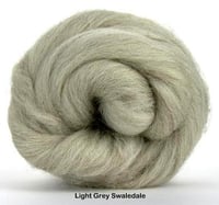 Image 1 of Light Gray Swaledale Combed Top 4 ounces