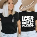 Image 1 of Black coffee t-shirt, Coffee t-shirt