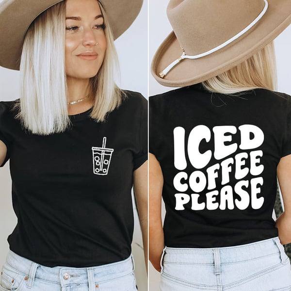 Image of Black coffee t-shirt, Coffee t-shirt