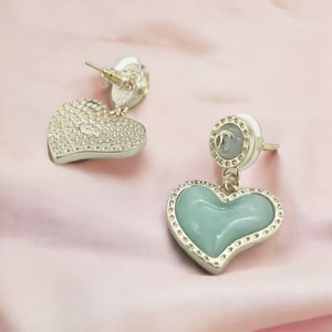 Image of (THIS ITEM JUST SOLD) Auth Preloved Chanel Heart Earrings 
