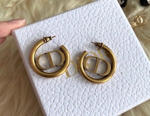Image of (THIS ITEM JUST SOLD) Auth Dior 30 Montaigne Antique Earrings 
