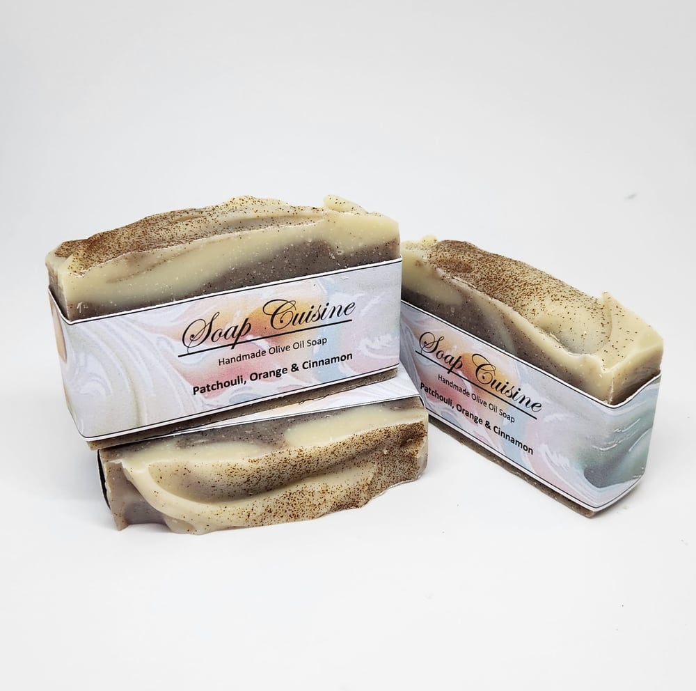 Image of Sweet Orange, Patchouli and Cinnamon Olive OIl Soap