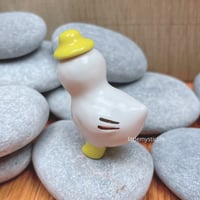 Image 5 of little duck with boots and hat ceramic figurine