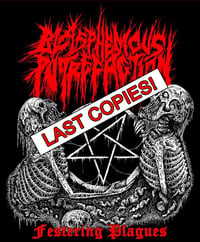 Image 1 of BLASPHEMOUS PUTREFACTION - Festering Plagues Tape plus woven patch and pin