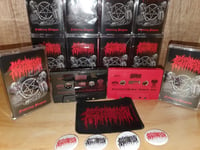 Image 2 of BLASPHEMOUS PUTREFACTION - Festering Plagues Tape plus woven patch and pin