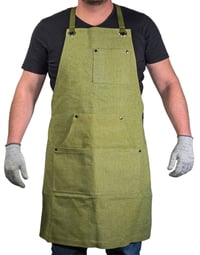 Image 2 of Adjustable Green Canvas Work Apron - AP1