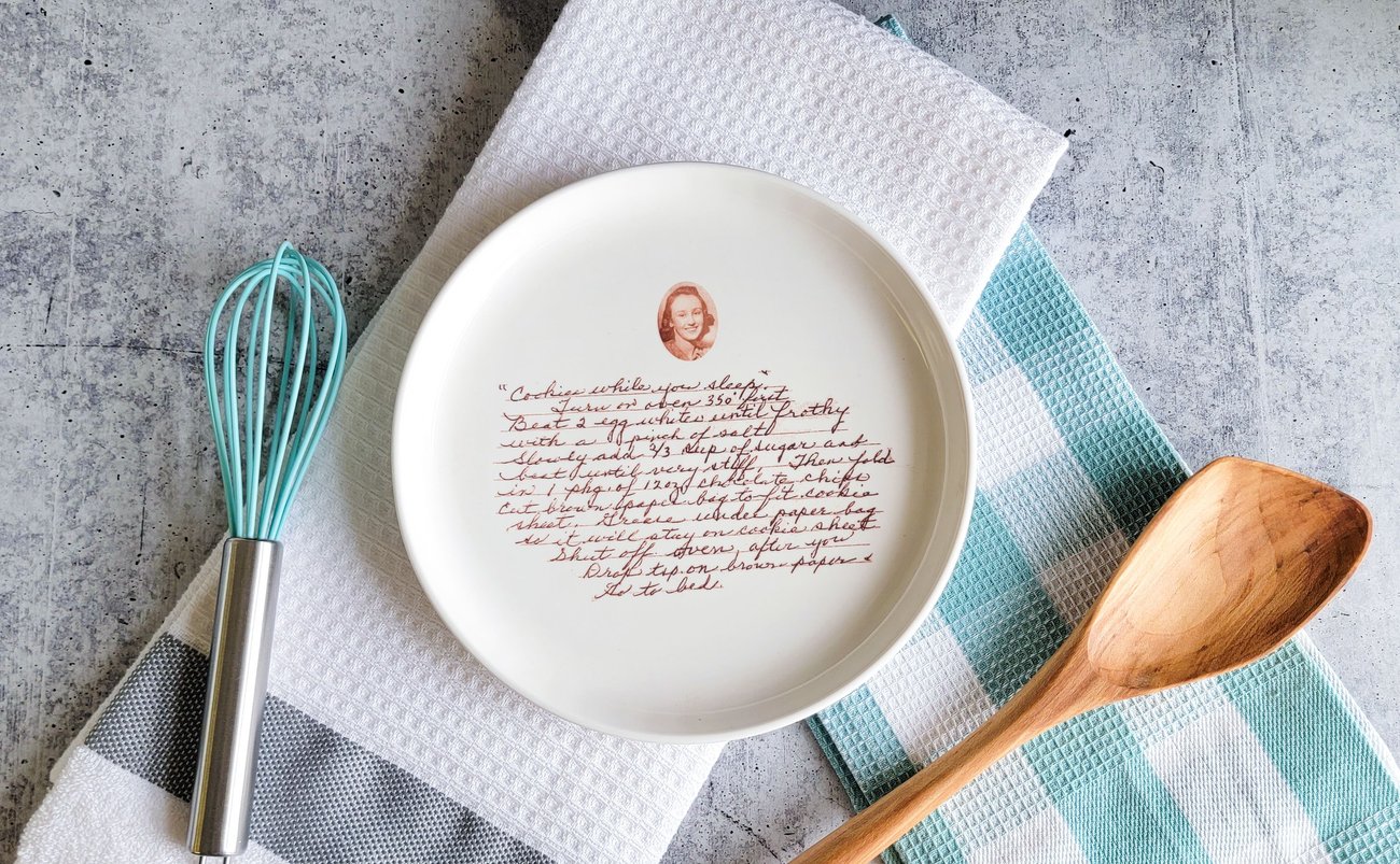 Recipe Platter with Handwriting and Photo ArtSmith