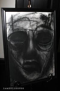 Image 1 of Your Promise of Betrayal Was Kept 18 x 24" [Original Charcoal Drawing Framed]