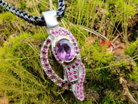 Image 1 of Purple Tourmaline and Ruby Drip Pendant