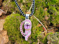 Image 2 of Purple Tourmaline and Ruby Drip Pendant