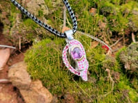 Image 4 of Purple Tourmaline and Ruby Drip Pendant