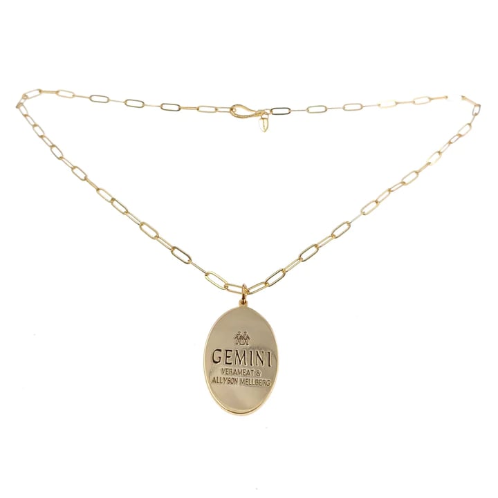 Image of GEMINI Zodiac Necklace collaboration with VERAMEAT 
