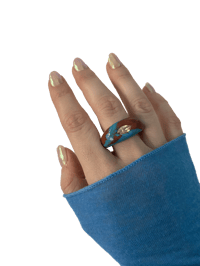 Image 2 of Light Blue Brown Marble 🐬🤎